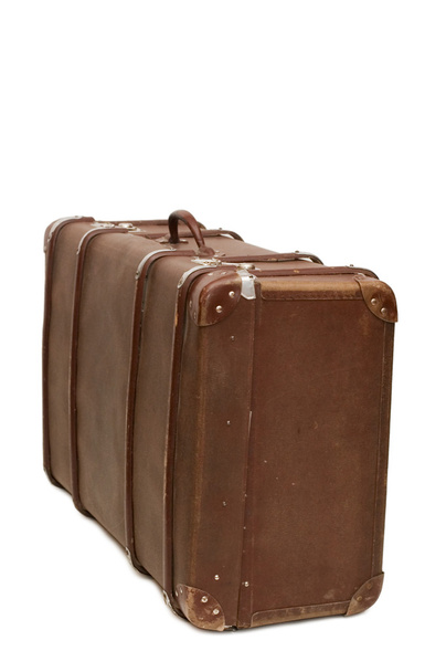 Old suitcase isolated on white - Photo, Image