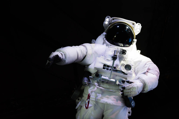 Single space Astronaut with black glas on the helmet - Photo, Image