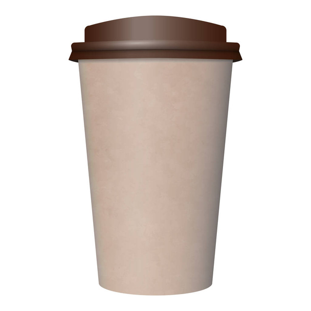 jetable brun kraft tasse de café en papier
 - Vecteur, image