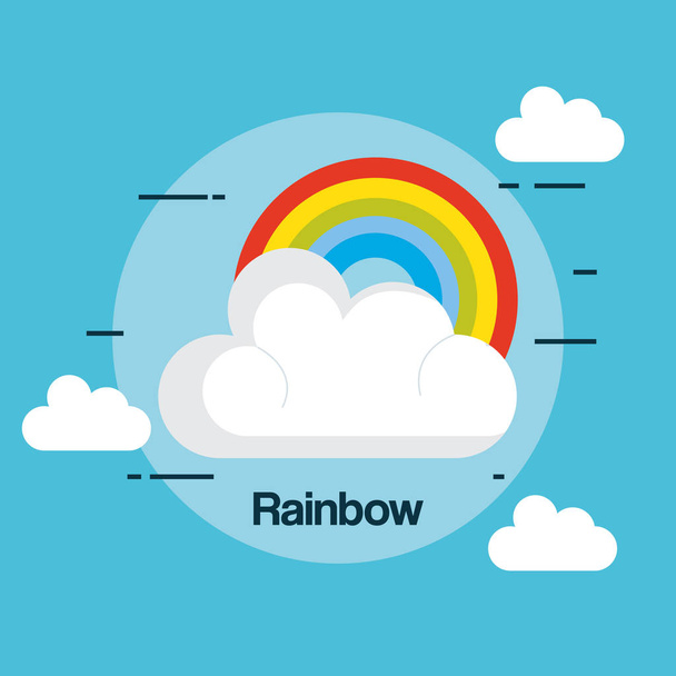 state of the rainbow weather - Vector, Image