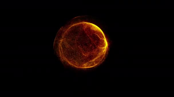 Explosion with particles in sphere - Footage, Video