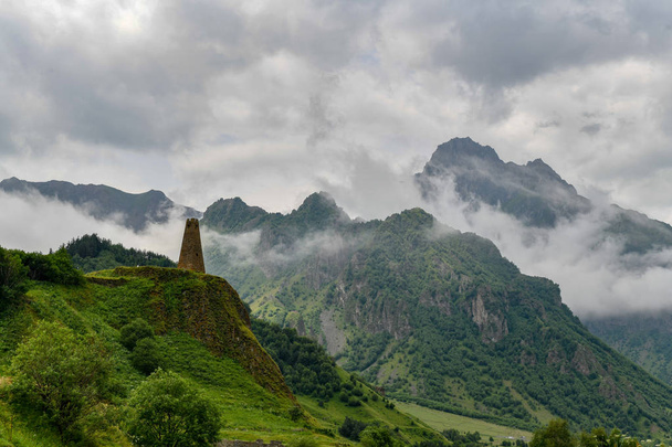 panoramische landschaft - kazbegi, georgien - Foto, Bild