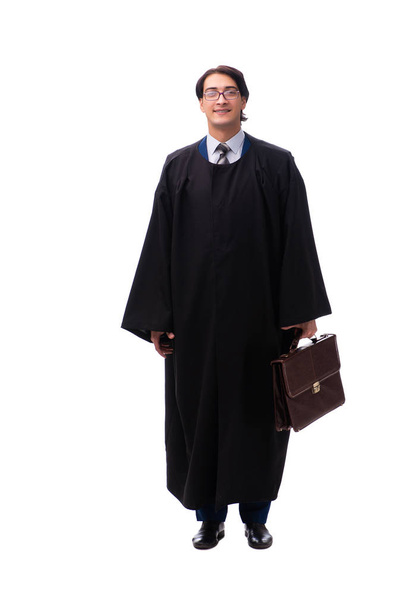 Joven juez guapo aislado en blanco
  - Foto, Imagen