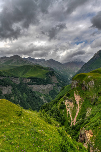 Mountain panoráma-Kazbegi, Grúzia - Fotó, kép