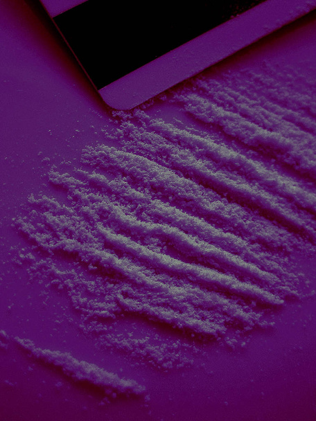 Cocaïne regels macro achtergrond macro wallpaper Fine prints - Foto, afbeelding