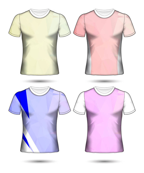  t-shirt sjablonen abstract geometrische collectie van verschillende co - Vector, afbeelding