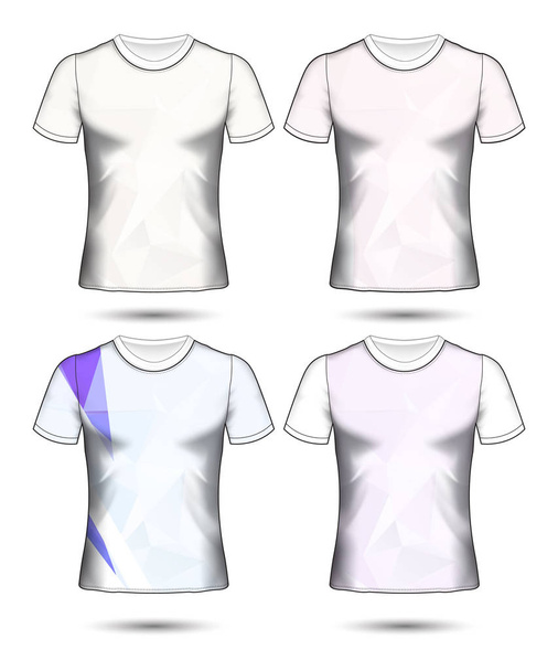  t-shirt πρότυπα αφηρημένη γεωμετρική συλλογή από διαφορετικές co - Διάνυσμα, εικόνα