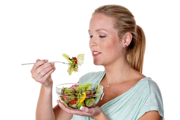 Woman with salad - Photo, Image