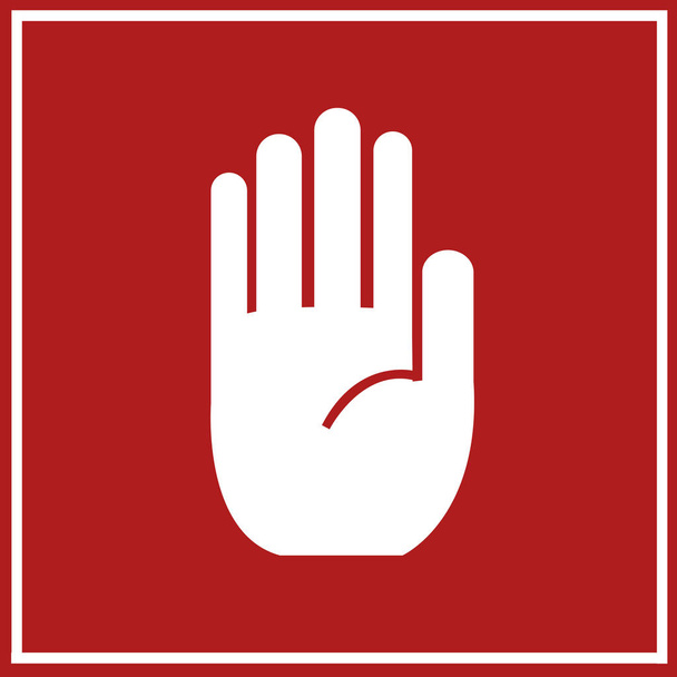 No entry hand sign  - Vector, Image