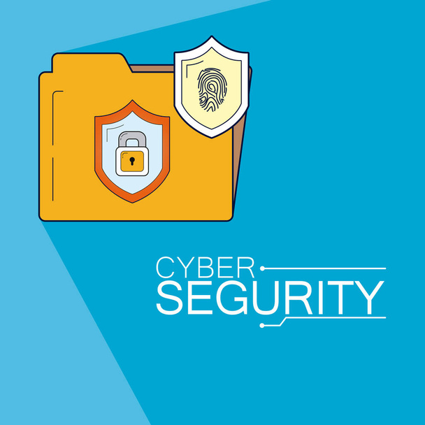 emblema de seguridad cibernética
 - Vector, imagen