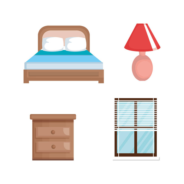 набір іконок для спальні
 - Вектор, зображення