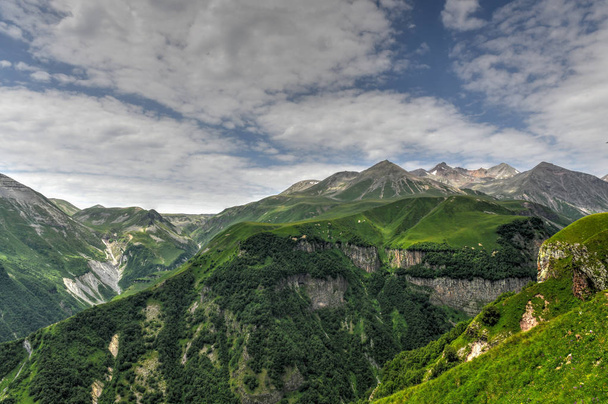 Mountain Panorama-Kazbegi, Gürcistan - Fotoğraf, Görsel