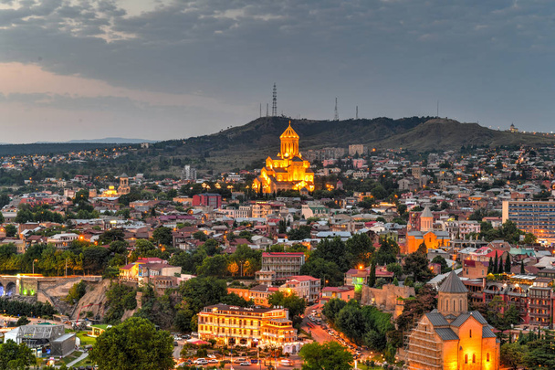 Panoramatický městský výhled-Tbilisi, Gruzie - Fotografie, Obrázek