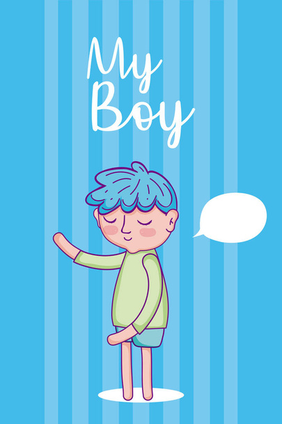 Καρτούν αγόρι μου - Διάνυσμα, εικόνα