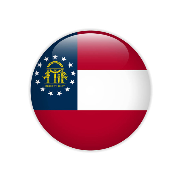 Bandiera Georgia US State button
 - Vettoriali, immagini