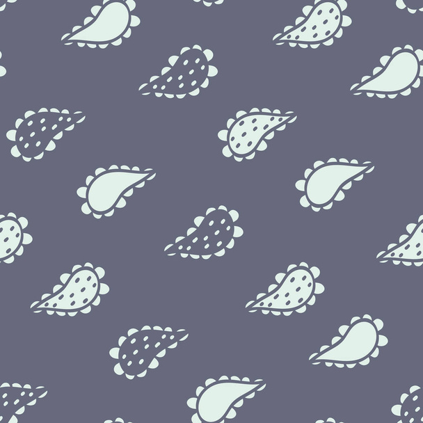 Conception vectorielle Paisley avec des taches sur fond de motif sans couture marine
. - Vecteur, image
