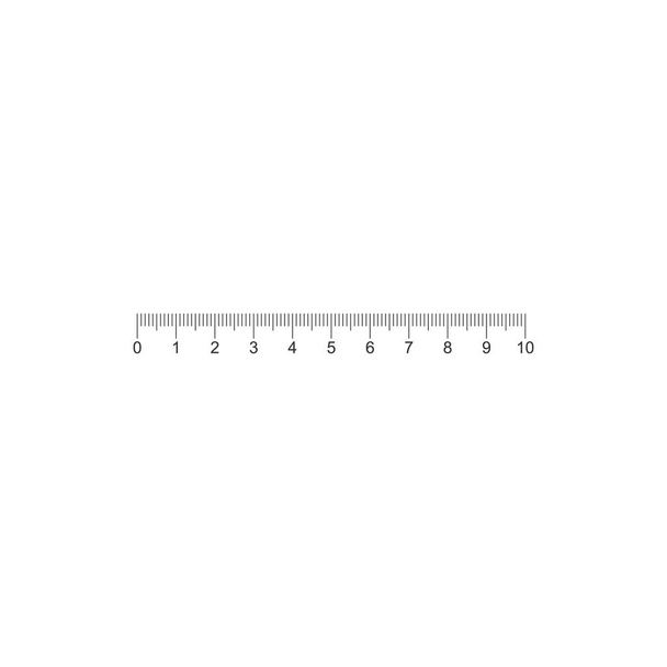 Measuring scale, markup for rulers icon isolated. Size indicators. Different unit distances. Flat design. Vector Illustration - Vector, Image