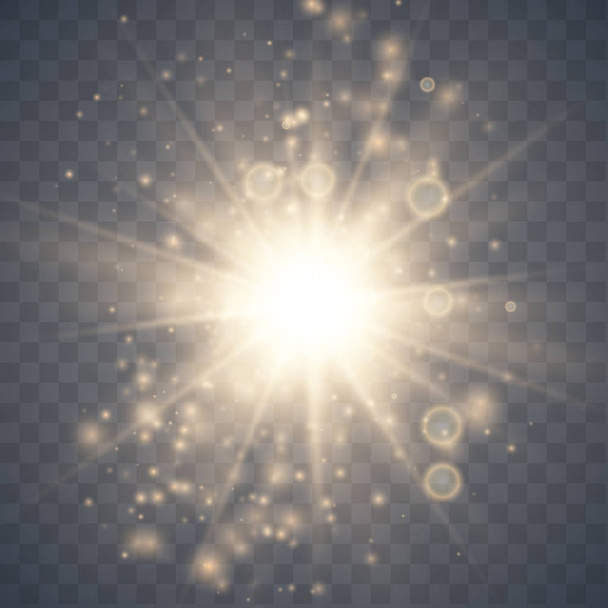 Leuchtende Lichtsterne - Vektor, Bild