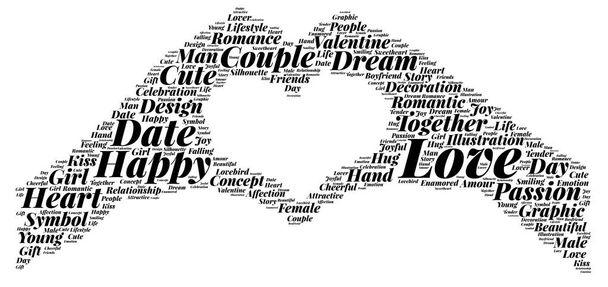 Word Clouds of Hands Forming a Heart - Photo, Image