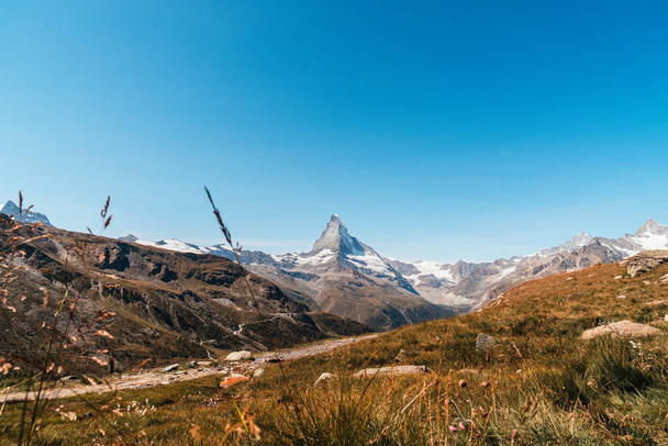 views of the Matterhorn peak in Zermatt, Switzerland. - Φωτογραφία, εικόνα
