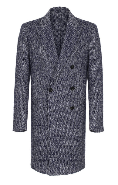 Cappotto classico di lana blu scuro di lusso da uomo, clipping, manichino fantasma, isolato su sfondo bianco
 - Foto, immagini