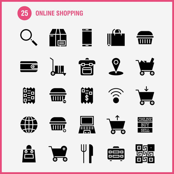 Shopping Solid Glyph Icon Pack for Designers and Developers. Icons Of Buy, Online, Sale, Sell, Shopping, Bag, Shopping, Side, Vector
 - Вектор,изображение