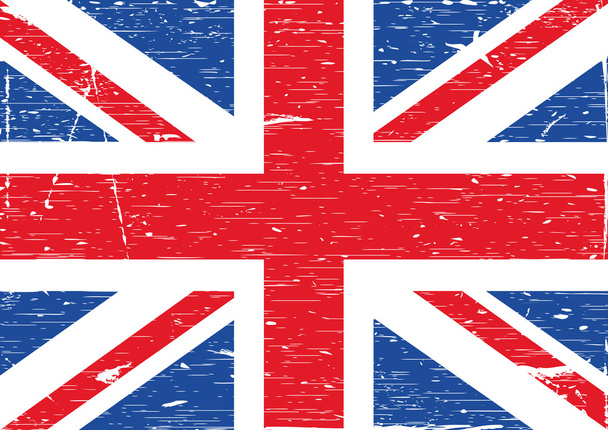 Bandeira britânica grunge
 - Vetor, Imagem