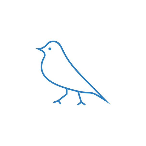 Ptak ikona mieszkanie. Ilustracja symbolu wektora ptaka-wektor - Wektor, obraz