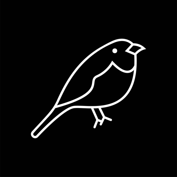 Icona dell'uccello piatta. Illustrazione del simbolo del segno vettoriale dell'uccello - Vettore
 - Vettoriali, immagini