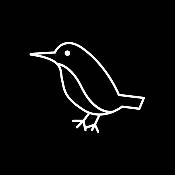 Ícone de pássaro plano. Ilustração do símbolo de sinal de vetor de pássaro - Vetor
 - Vetor, Imagem