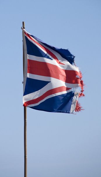 zerfledderte Union Jack Flagge, Großbritannien - Foto, Bild