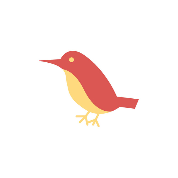 Bird icon flat. Illustration of bird vector sign symbol - Vector - Vector, Image