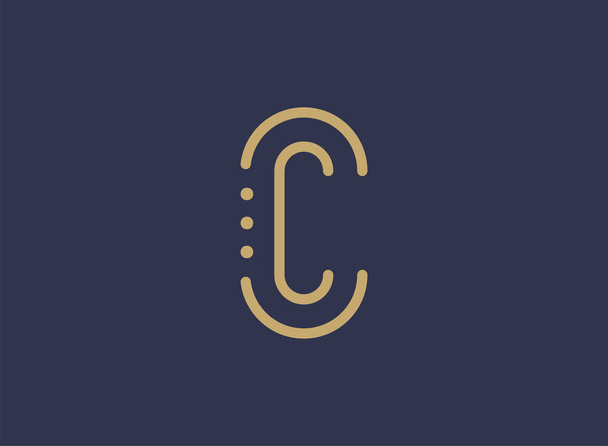 Luxury letter C logo. Elegant identity design - Vector, Image