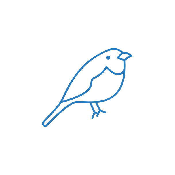 Vogel Ikone flach. Abbildung des Vogelvektorzeichensymbols - Vektor - Vektor, Bild