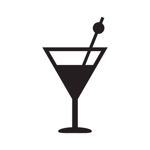 Значок вектора коктейля, значок напитка
 - Вектор,изображение