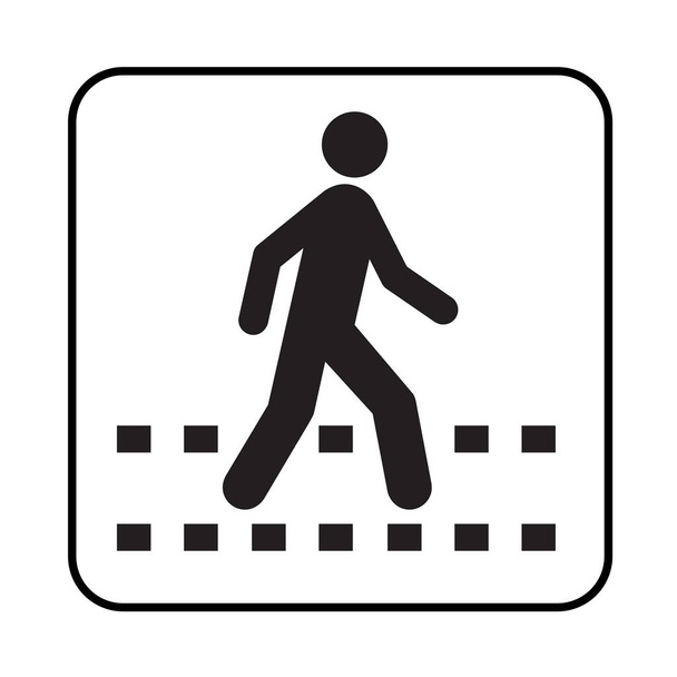 Walkway sign pictogram illustration - Photo, Image