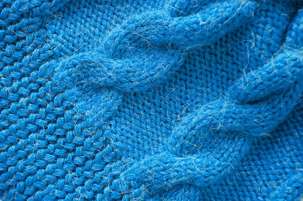 Knitted background. Knitted texture. Knitting pattern of wool. Knitting. Background. - Fotografie, Obrázek