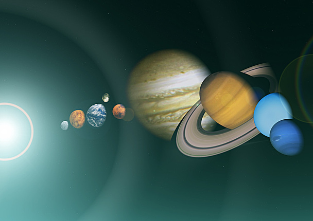 Вид на Солнечную систему
 - Фото, изображение