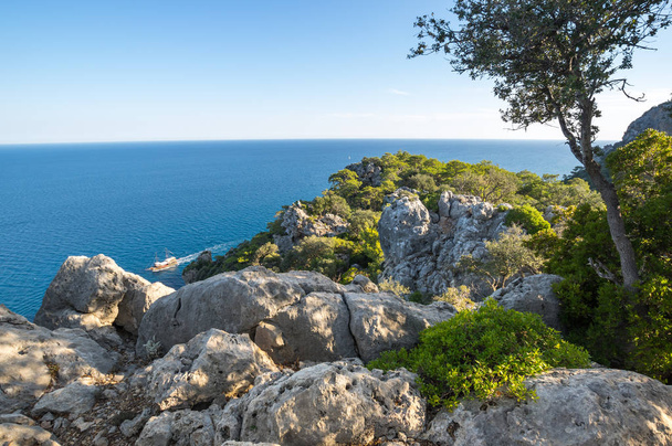 The coast of Mediterranean sea - Фото, изображение