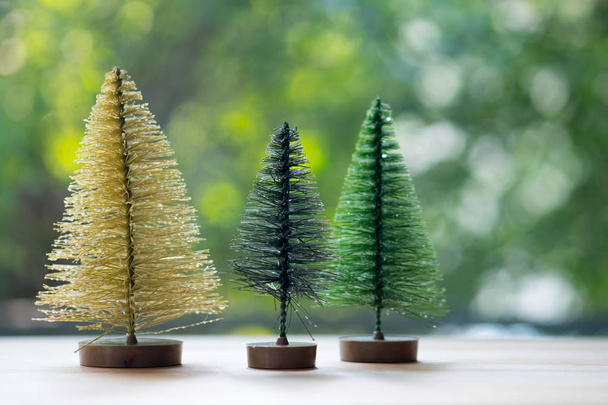 Christmas and New Year miniature christmas tree - Foto, imagen