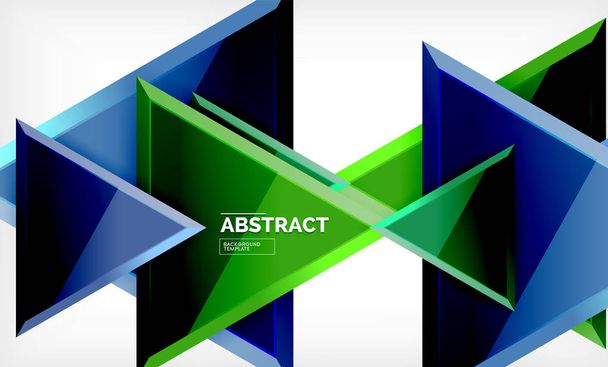 Tech futurista formas geométricas 3d, fondo abstracto mínimo
 - Vector, Imagen