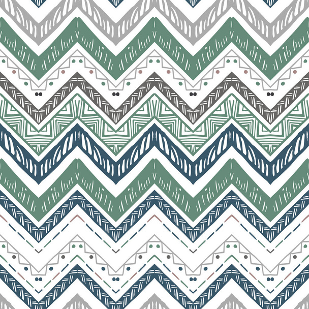 Seamless ethnic zigzag chevron pattern - Vector, Image