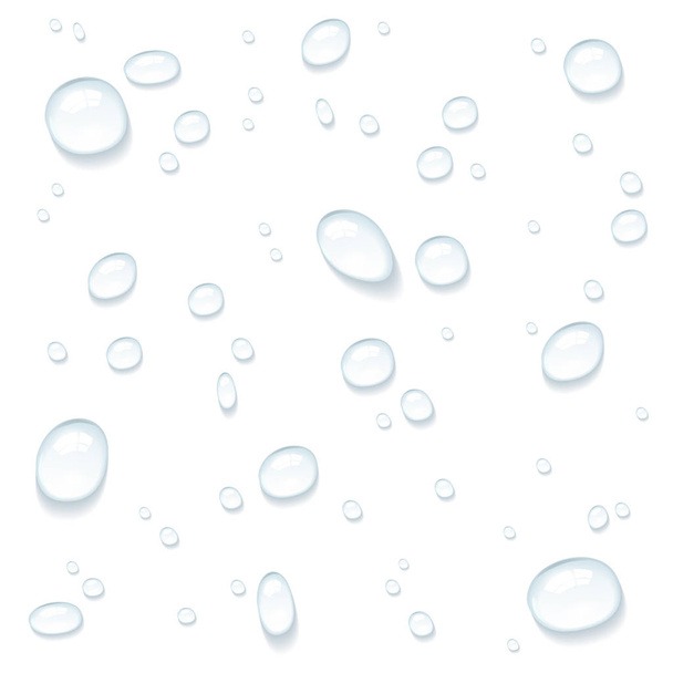 σταγόνες νερού σε λευκό φόντο εικόνα  - Διάνυσμα, εικόνα