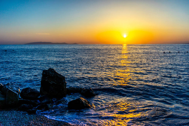 Early summer morning bright sky Beach in Crete - Fotografie, Obrázek