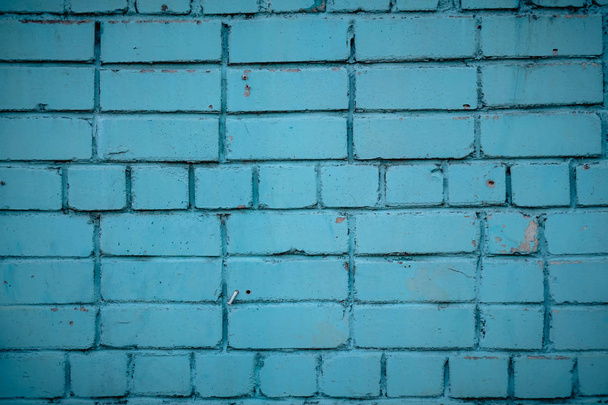 Brick wall surface in navy blue tone. Abstract architectural background and texture for design - Valokuva, kuva