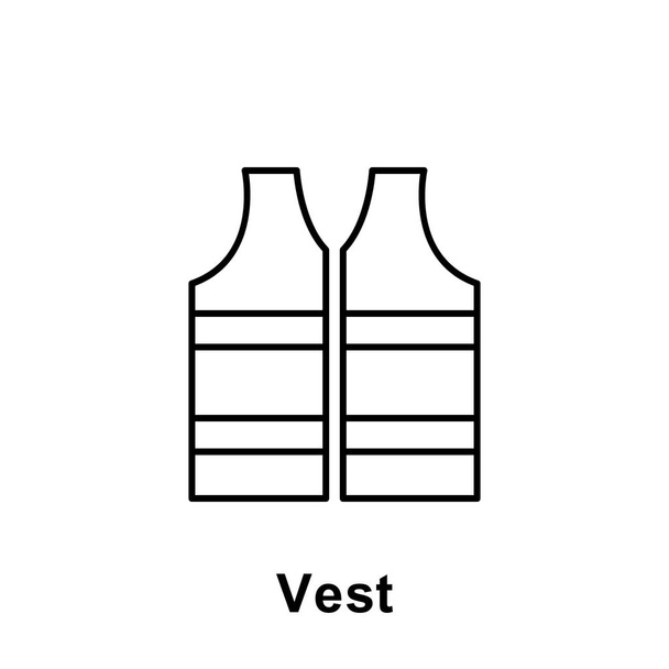vest outline icon. Element of labor day illustration icon. Signs and symbols can be used for web, logo, mobile app, UI, UX - Vector, Image