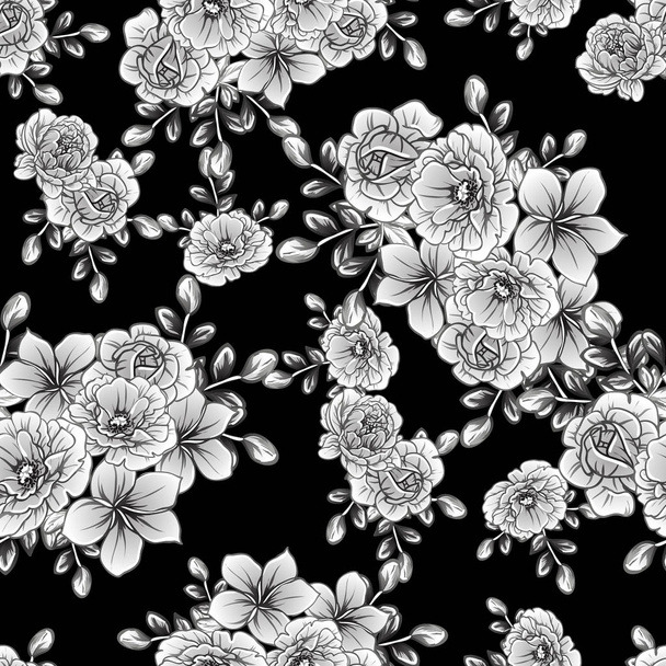 illustrazione vettoriale di fiori vintage modello di sfondo
 - Vettoriali, immagini