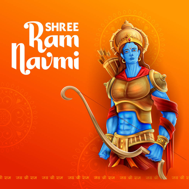 Shree Ram Navami tle uroczystości religijnych Indii - Wektor, obraz