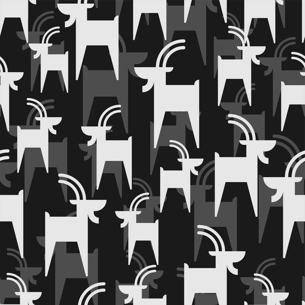 Mountain goat pattern seamless. Animal vector background beast - Vektori, kuva