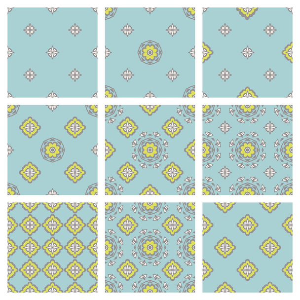 The set of patterns classic tile Retro modern graphic for textile . - Vector, Image